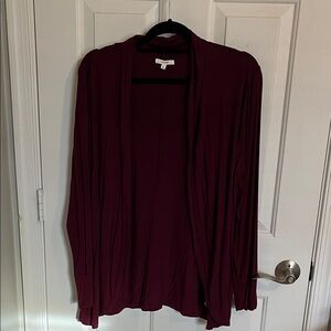 Maurices Purple Open Front Cardigan Size XL